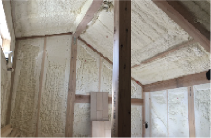 現場発泡ウレタン断熱施工1