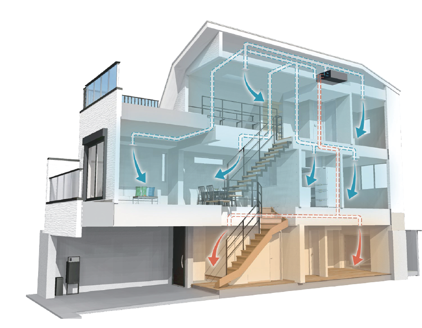 全館空調システムイメージ図