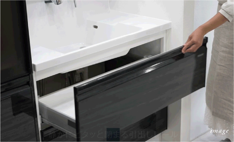 洗面下台  収納タイプ（2段スライドタイプ）