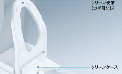 クリーン便座（つぎ目なし）・ クリーンノズル