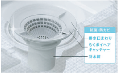 お掃除ラクラク排水口